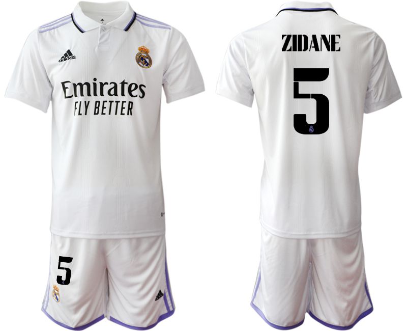Men 2022-2023 Club Real Madrid home white 5 Soccer Jersey
